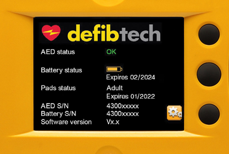 Defibtech AED Screen