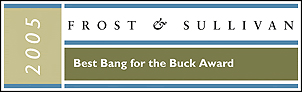 Frost & Sullivan Best Bang for the Buck Award